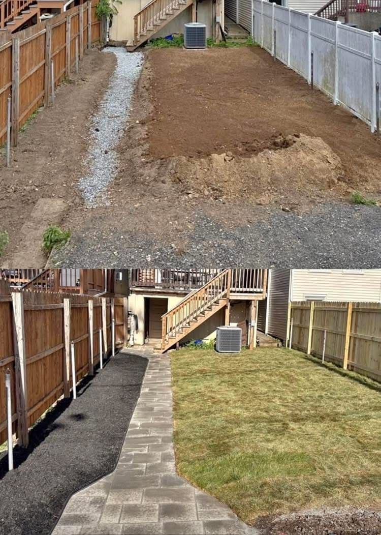 Small Bethlehem Backyard Gets Fresh Sod and a Clean New Layout image