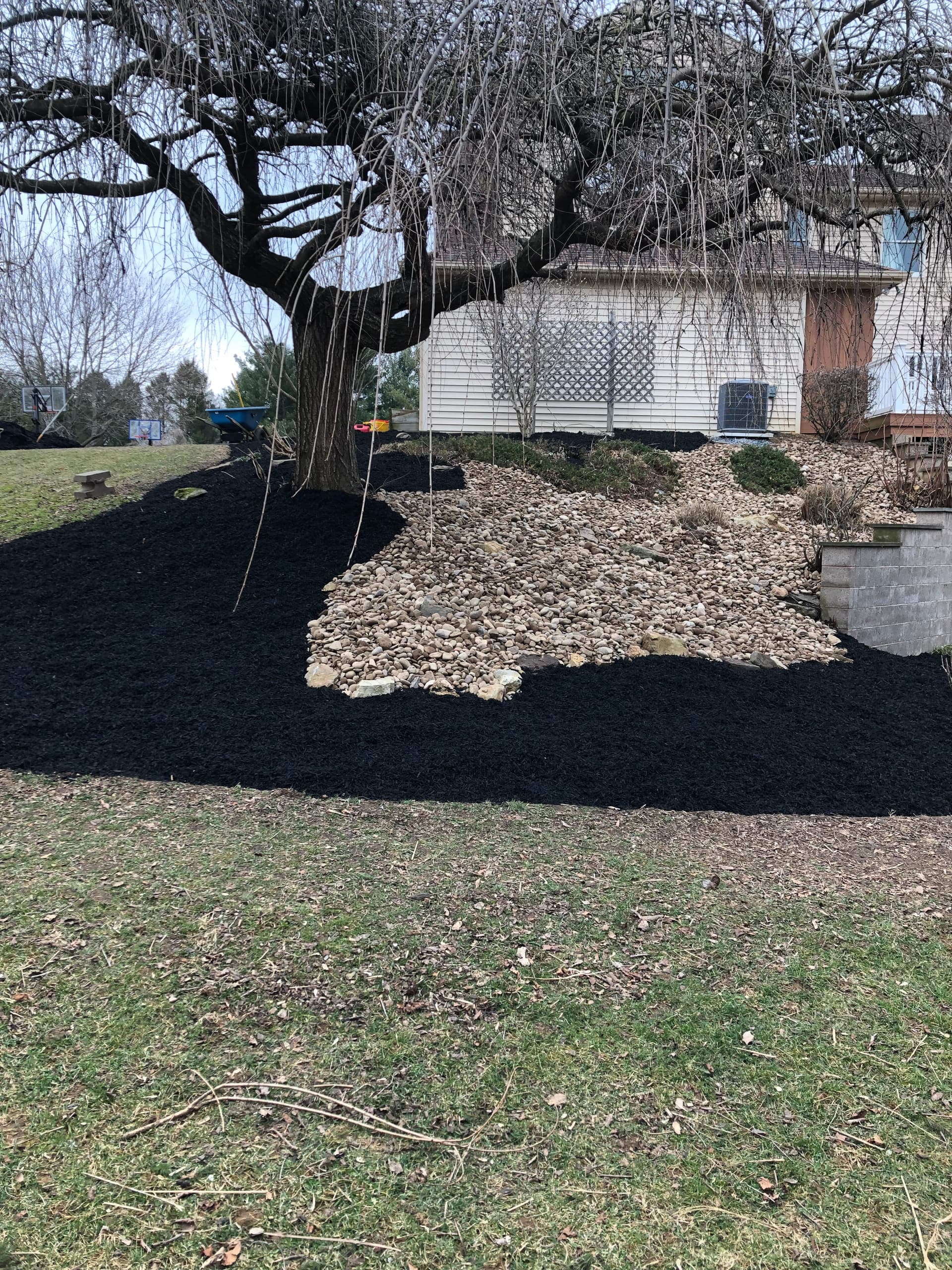 Enhancing Garden Spaces with Mulch and Stone image