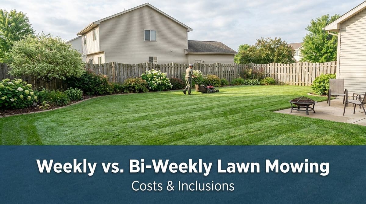 Blog post Weekly vs. Bi-Weekly Lawn Mowing: Cost, Inclusions, Choices image